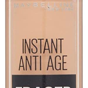 Maybelline Instant Anti Age Eraser Eye Concealer, Dark Circles and Blemish Concealer, Ultra Blendable Formula, 02 Nude