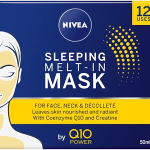 NIVEA Q10 Power Sleeping Melt-In Anti-Ageing Face Mask (50ml), Anti Wrinkle Cream with Powerful Creatine, Leave Full Face Mask On Overnight for Beautiful Looking Skin