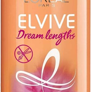 L’Oréal Hair Leave In Conditioner Cream, by Elvive Dream Lengths, No Haircut Cream, For Long, Damaged Hair, with Keratin, 200ml