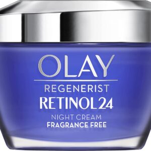 Olay Retinol Cream, 24 Night Cream Moisturiser With Vitamin B3, Regenerist Anti-Ageing And Firming Cream, Visibly Reduces Wrinkles And Fine Lines, Fragrance Free, 50 ml